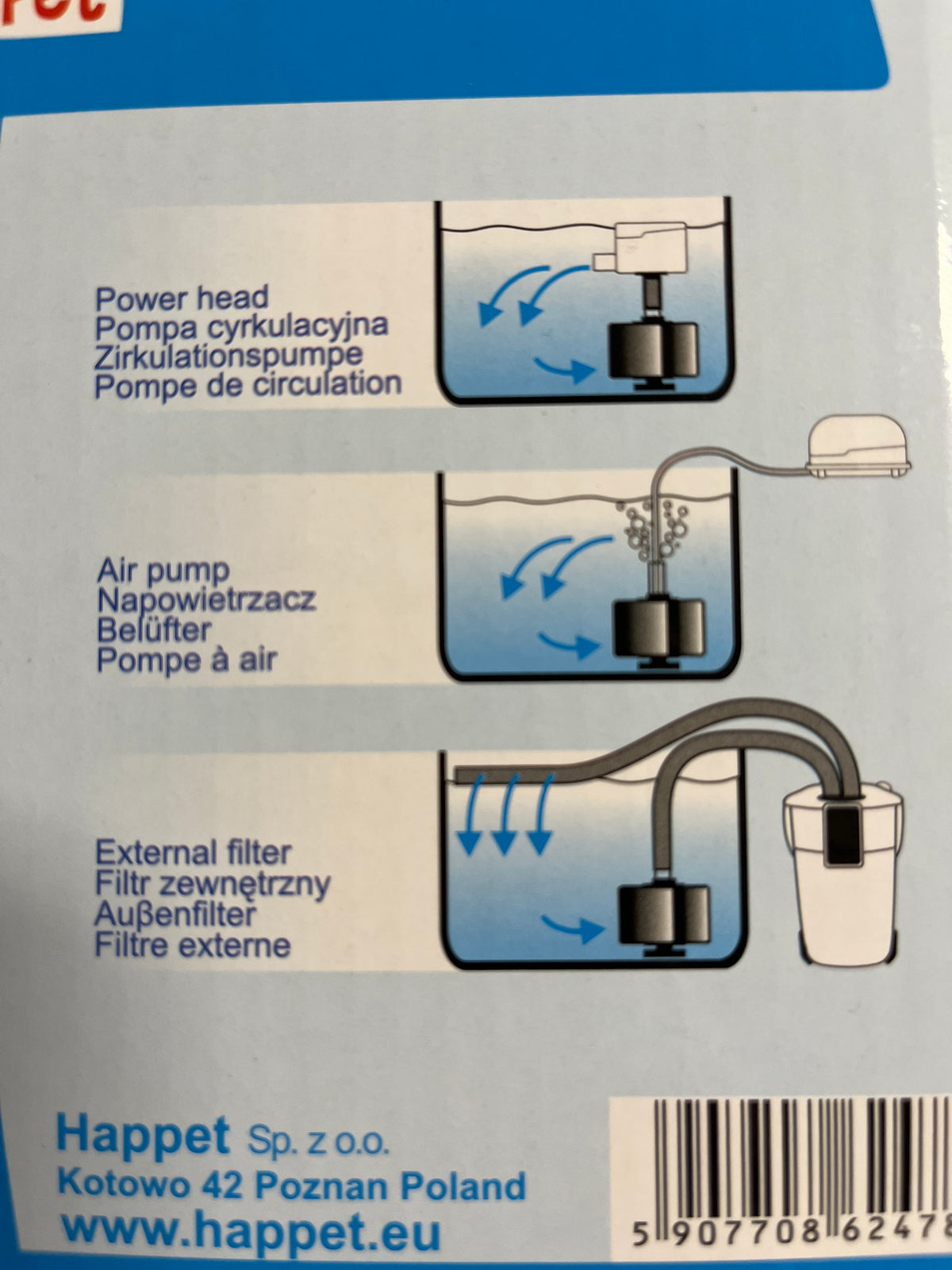 Hap Pet ilmapumppusuodatin pohjalle 104