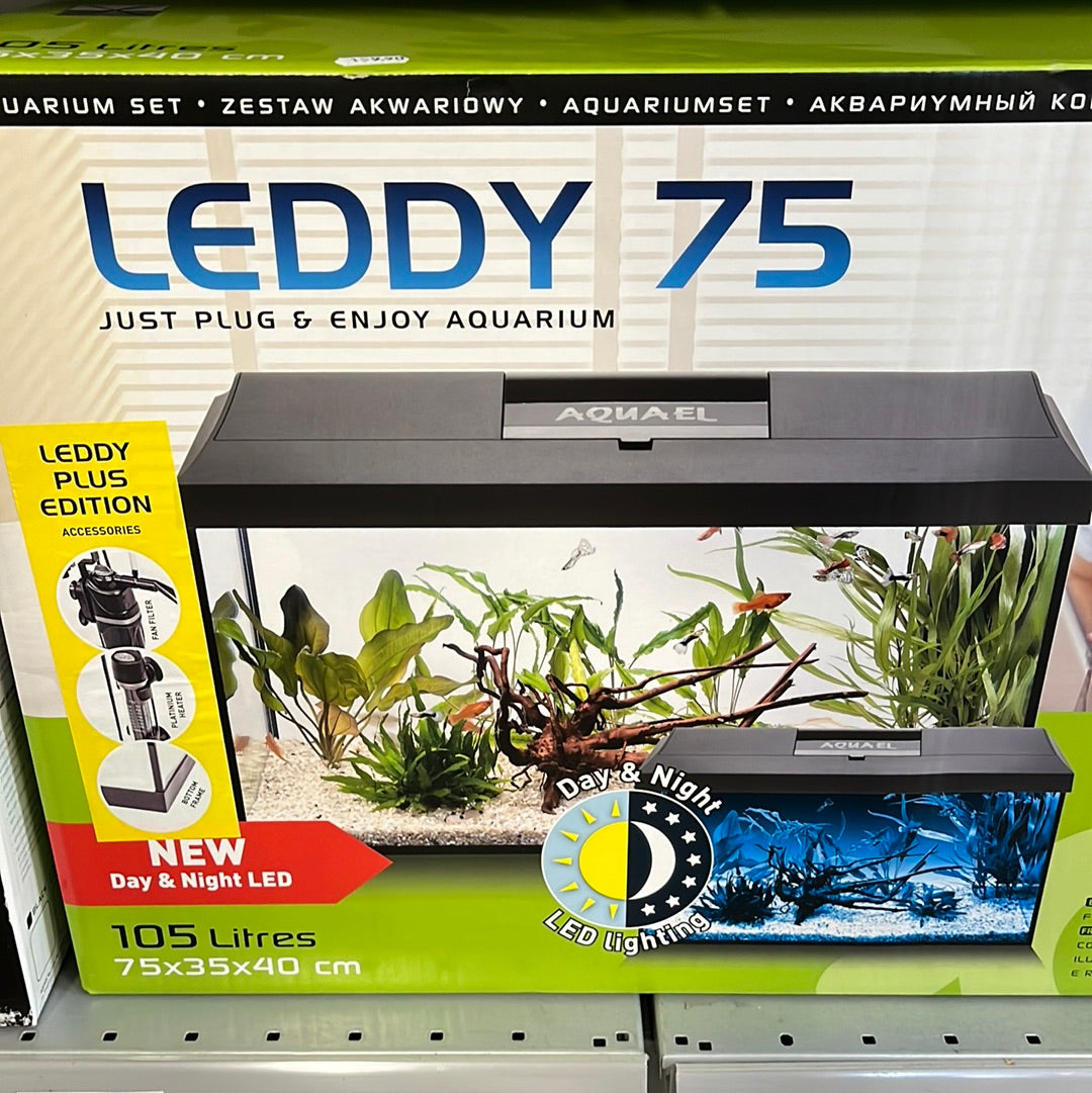 Aquael Leddy 75 akvaariopaketti 105l musta