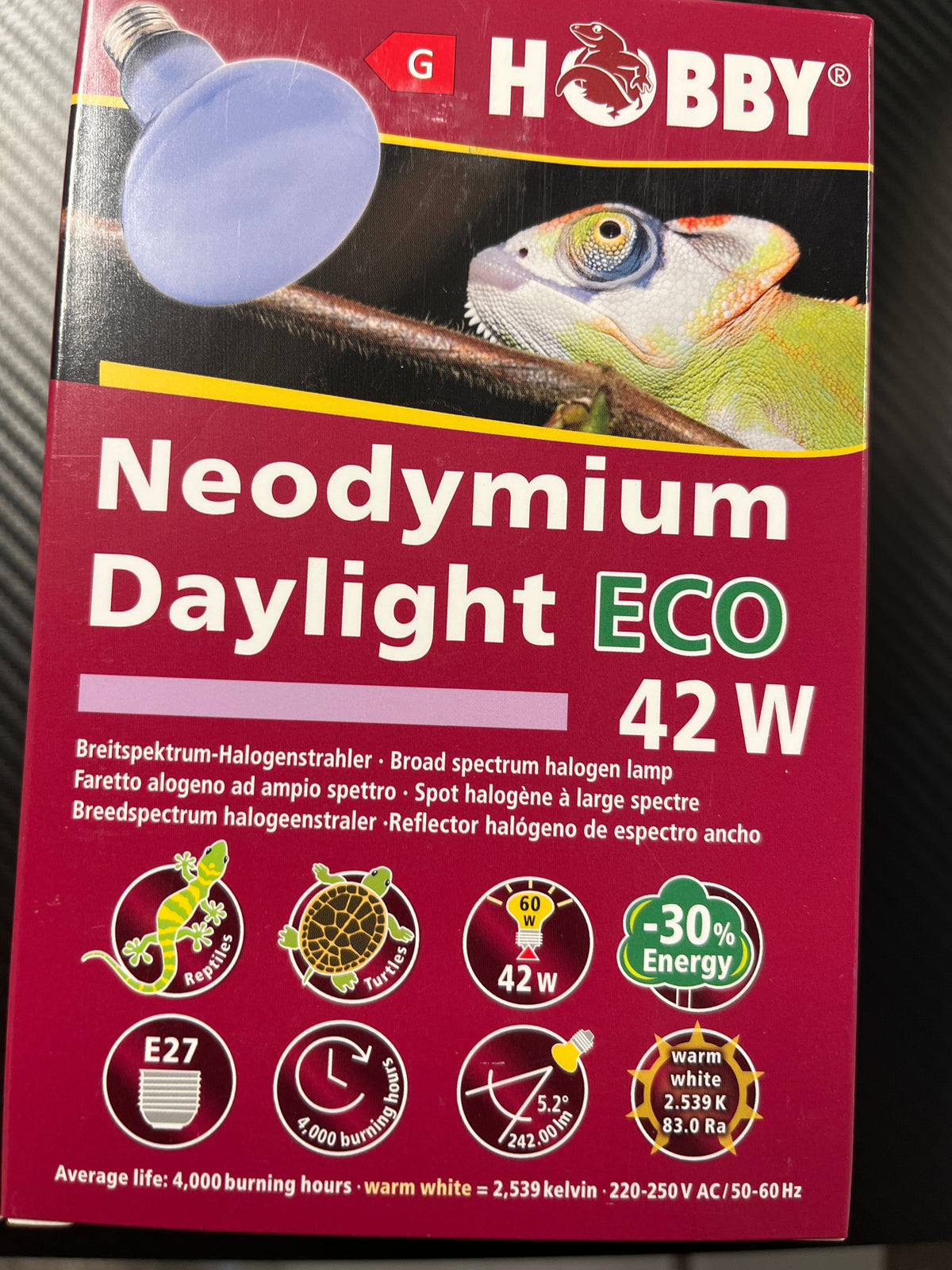 Hobby Neodymium 42W daylight ECO UV-A lämpölamppu