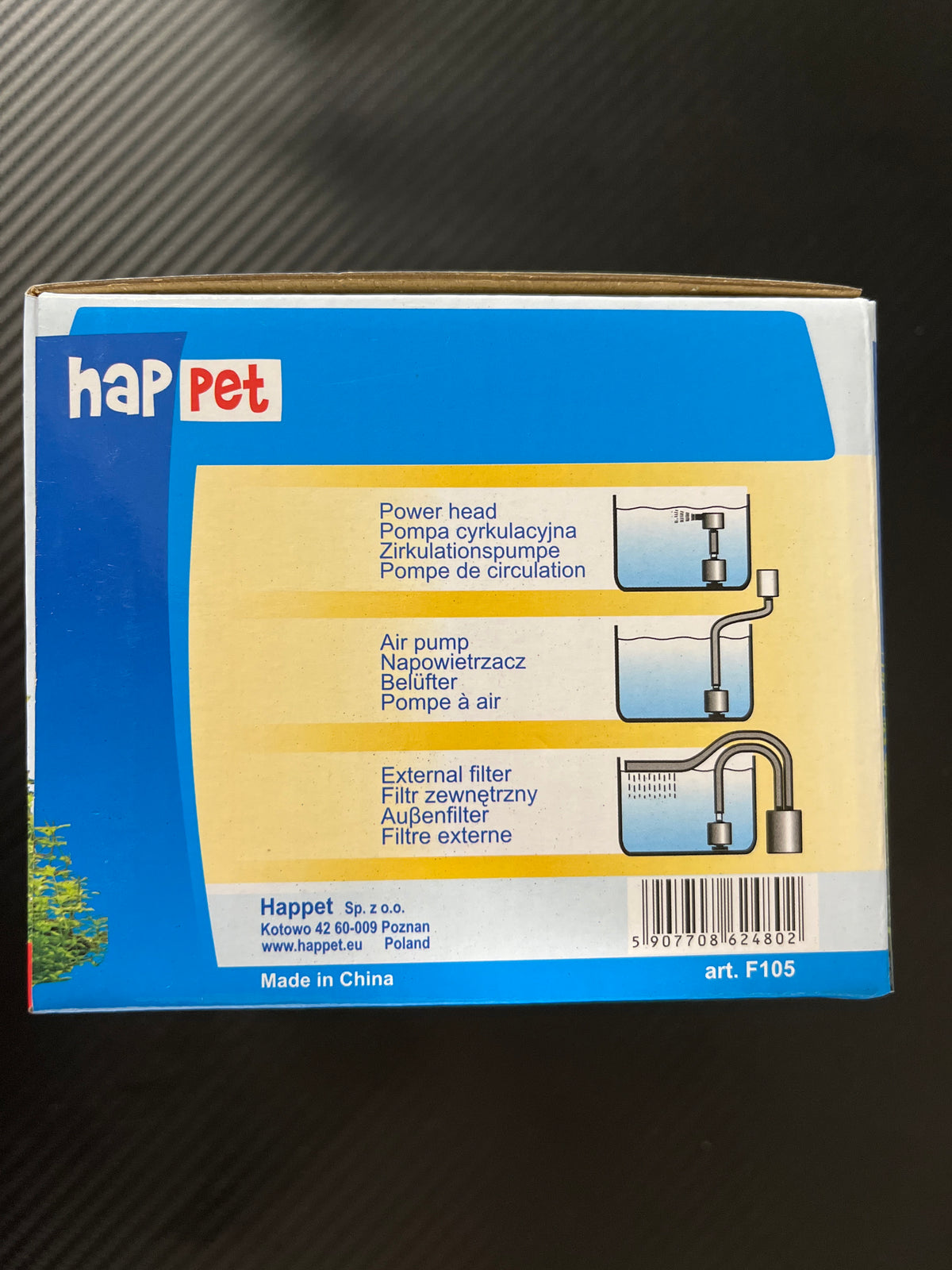 Hap Pet Ilmapumppusuodatin pohjalle 102