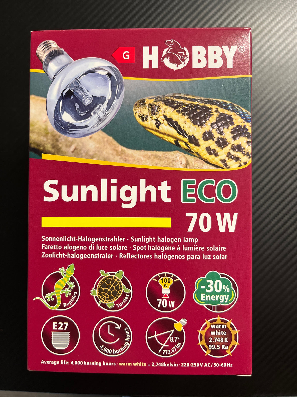 Hobby lämpölamppu laaja spektri 70W