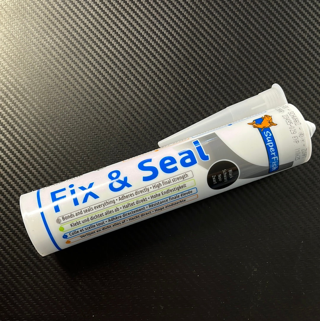 Akvaariosilikoni, musta 290ml