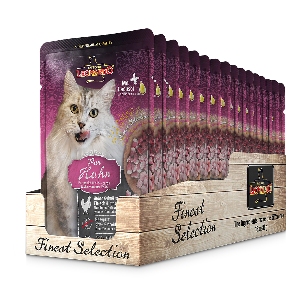 Leonardo märkäruoka kissoille pure chicken 85g