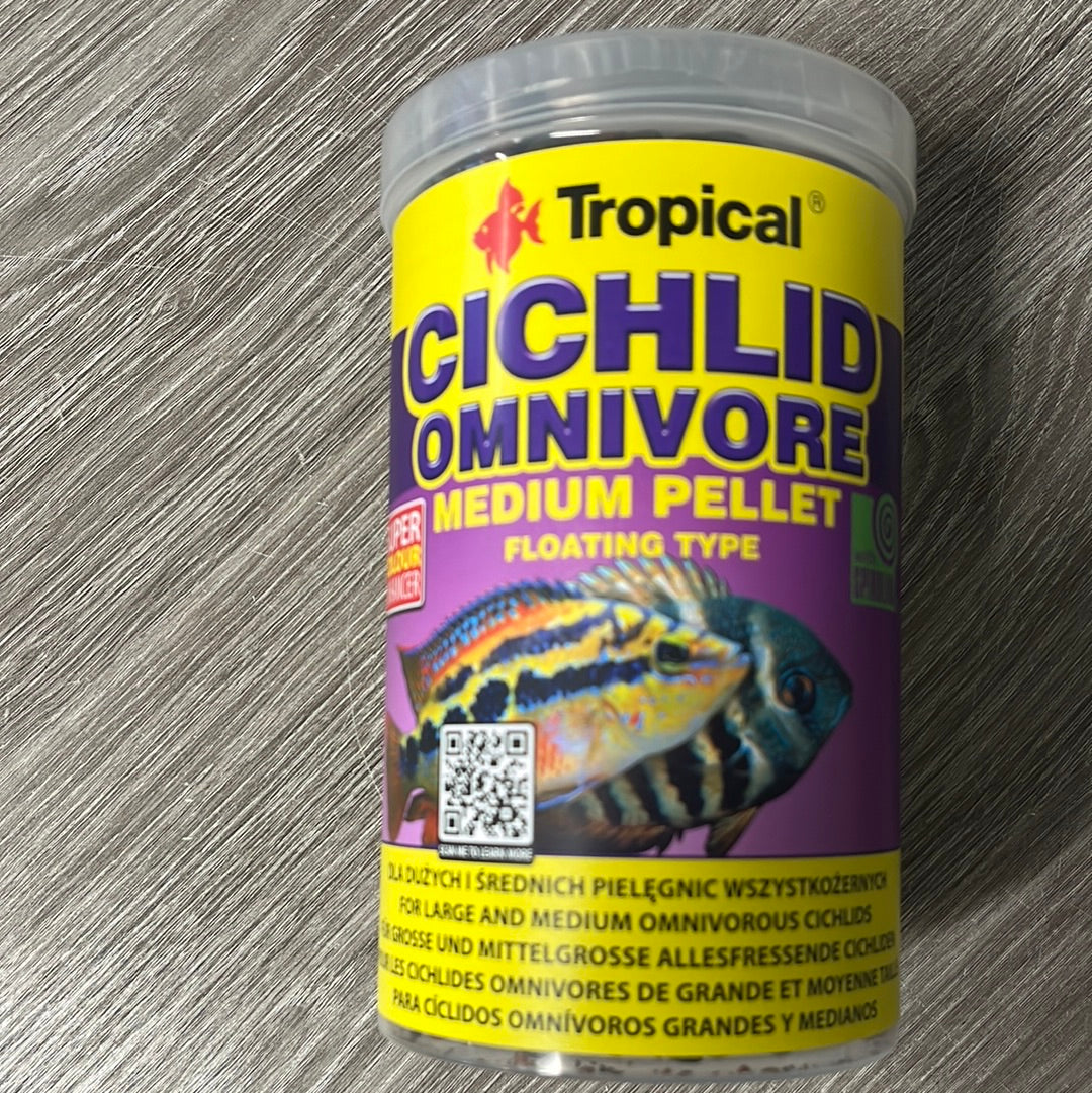 Tropical Cichlid omnivore medium pellet 1000ml