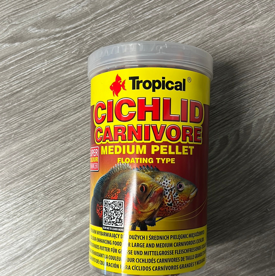 Tropical Cichlid carnivore medium pellet 1000ml