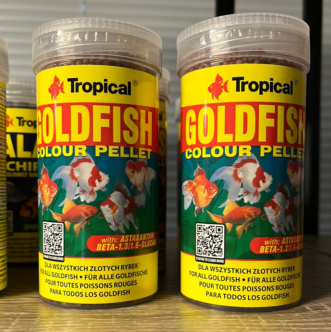 Tropical Goldfish colour pellets 250mle