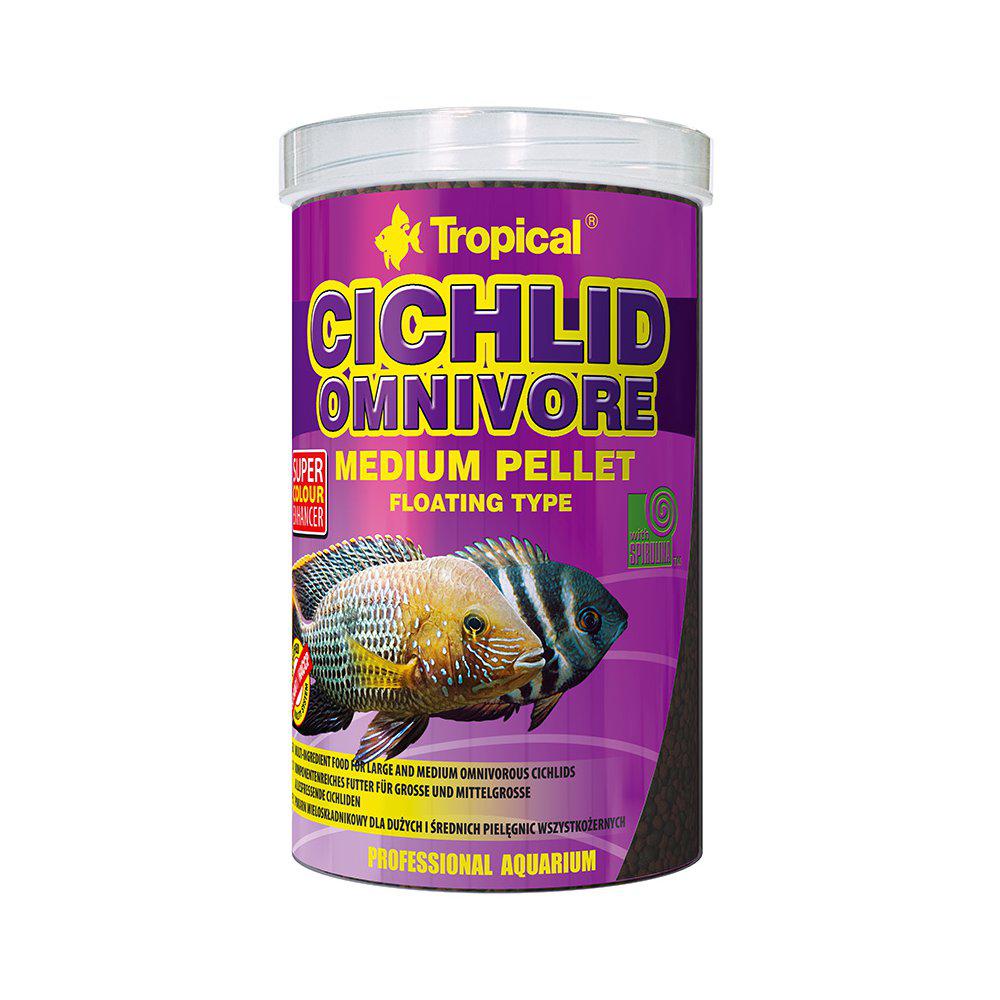 Tropical Cichlid omnivore medium pellet 1000ml