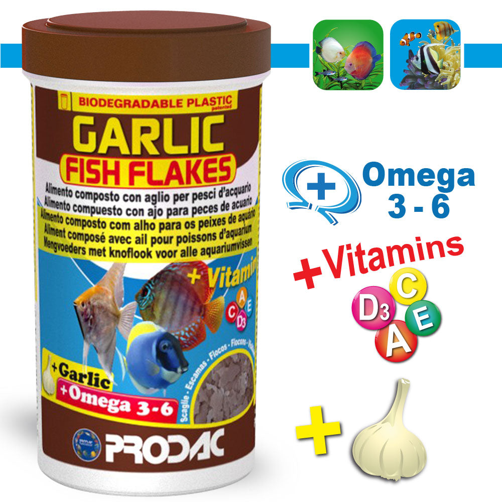 Prodac Garlic fish flakes 250ml